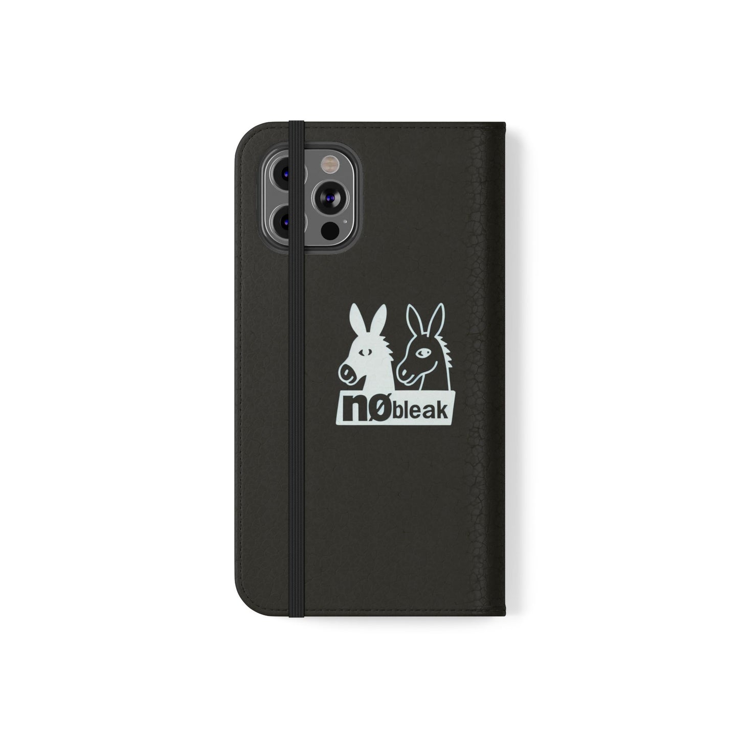 Stylish Flip Case with Unique Animal Design, Phone Protector, Gift for Animal Lovers, Customizable Phone Cover, Black Flip Wallet