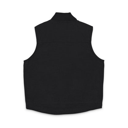 Embroidered Workwear Duck Cloth Jacket Vest — Durable Outdoor Utility Vest