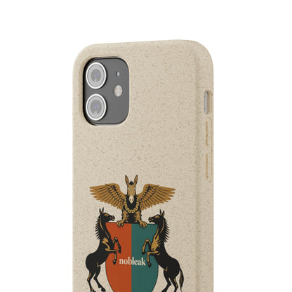 Biodegradable Phone Case — Vintage Coat of Arms Crest ("nobleak" & "Beautified by Accident")