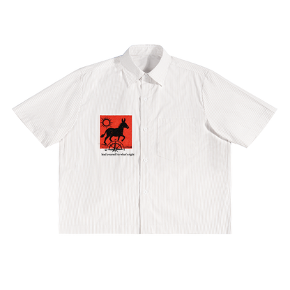 Men's Oversized Stripe Boxy Shirt