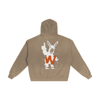 Hand-Frayed Sunfade Zip Hoodie