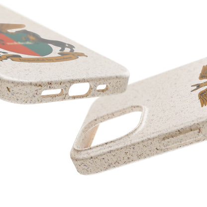 Biodegradable Phone Case — Vintage Coat of Arms Crest ("nobleak" & "Beautified by Accident")