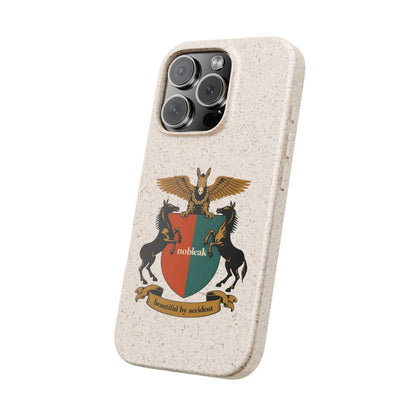 Biodegradable Phone Case — Vintage Coat of Arms Crest ("nobleak" & "Beautified by Accident")