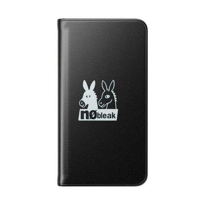 Stylish Flip Case with Unique Animal Design, Phone Protector, Gift for Animal Lovers, Customizable Phone Cover, Black Flip Wallet