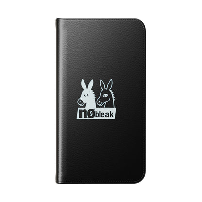 Stylish Flip Case with Unique Animal Design, Phone Protector, Gift for Animal Lovers, Customizable Phone Cover, Black Flip Wallet