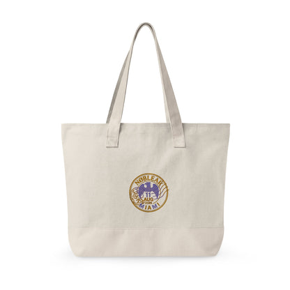 Zippered Canvas Tote — Vintage State Seal Emblem Eco Tote Bag