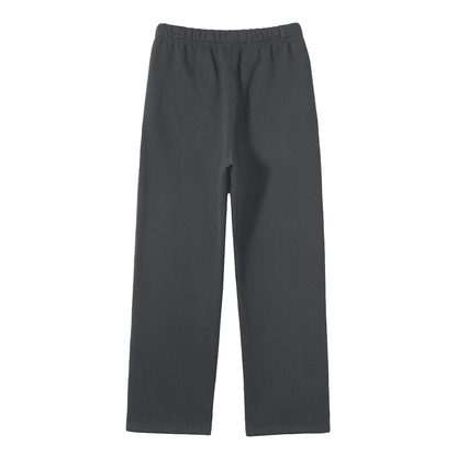Solid Color Fleece Straight Leg Sweatpants