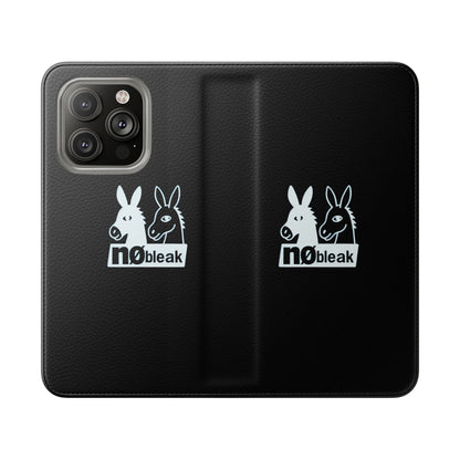 Stylish Flip Case with Unique Animal Design, Phone Protector, Gift for Animal Lovers, Customizable Phone Cover, Black Flip Wallet