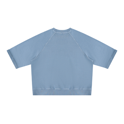 Unisex Street Vintage Wash Boxy Short Sleeve Sweatshirt