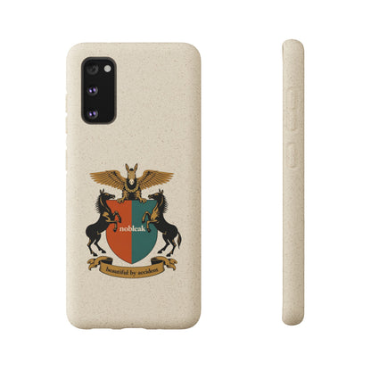 Biodegradable Phone Case — Vintage Coat of Arms Crest ("nobleak" & "Beautified by Accident")