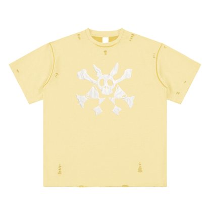 Hand-frayed Reversible T-shirt