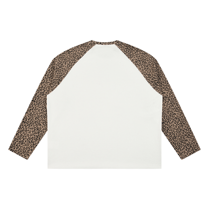 Women's Statement Leopard Panel Raglan Sleeve T-Shirt