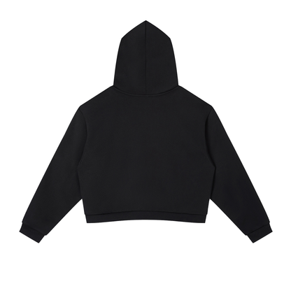 Contrast Side Stripe Cropped Hoodie