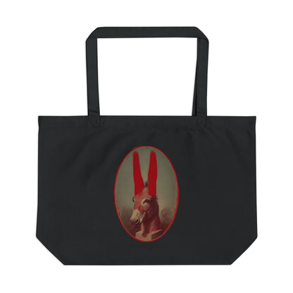 Eco-Friendly Large Tote Bag, Perfect for Groceries, Beach Trips, or Everyday Use, Unique Rabbit Design, Gift for Nature Lovers