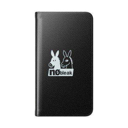 Stylish Flip Case with Unique Animal Design, Phone Protector, Gift for Animal Lovers, Customizable Phone Cover, Black Flip Wallet