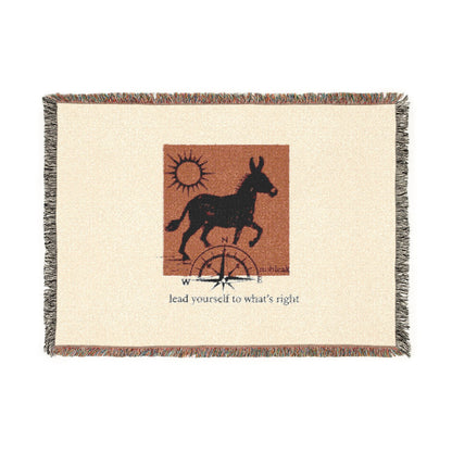 Donkey Wheel Woven Blanket – Southwestern Rodeo Gallery Throw