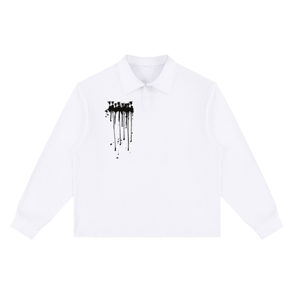 Unisex Loose Long Sleeve Going out Polo Shirt