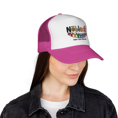 Nobleak 'Born From Pressure' Trucker Cap — Colorful Retro Graphic Hat
