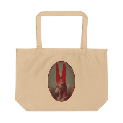 Eco-Friendly Large Tote Bag, Perfect for Groceries, Beach Trips, or Everyday Use, Unique Rabbit Design, Gift for Nature Lovers