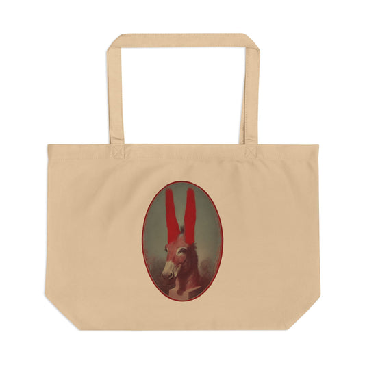 Eco-Friendly Large Tote Bag, Perfect for Groceries, Beach Trips, or Everyday Use, Unique Rabbit Design, Gift for Nature Lovers
