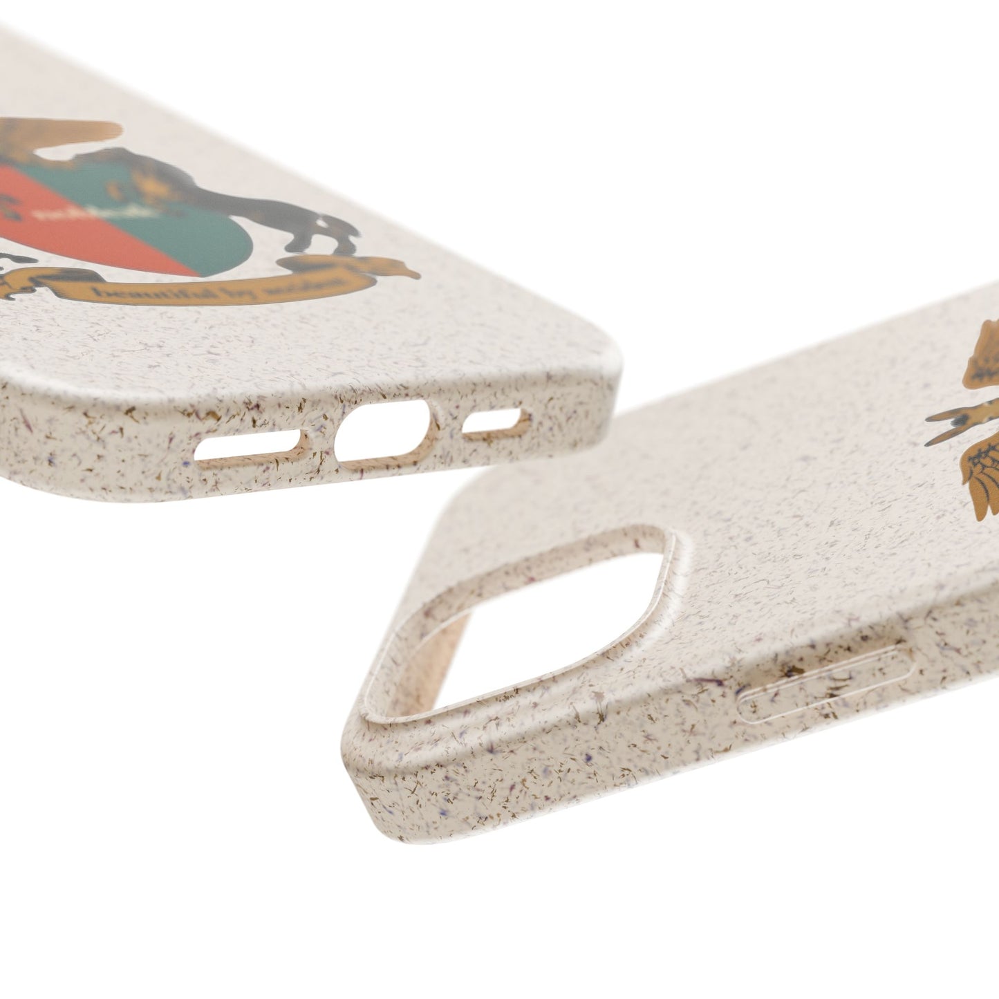 Biodegradable Phone Case — Vintage Coat of Arms Crest ("nobleak" & "Beautified by Accident")