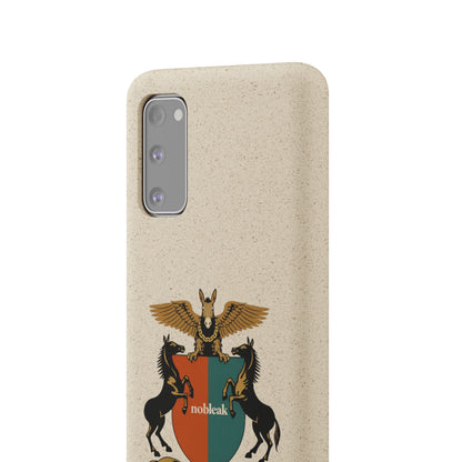 Biodegradable Phone Case — Vintage Coat of Arms Crest ("nobleak" & "Beautified by Accident")