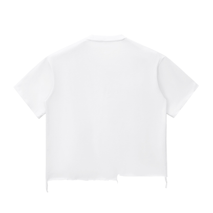 Men's  Snow Wash Raw-Hem Boxy T-shirt