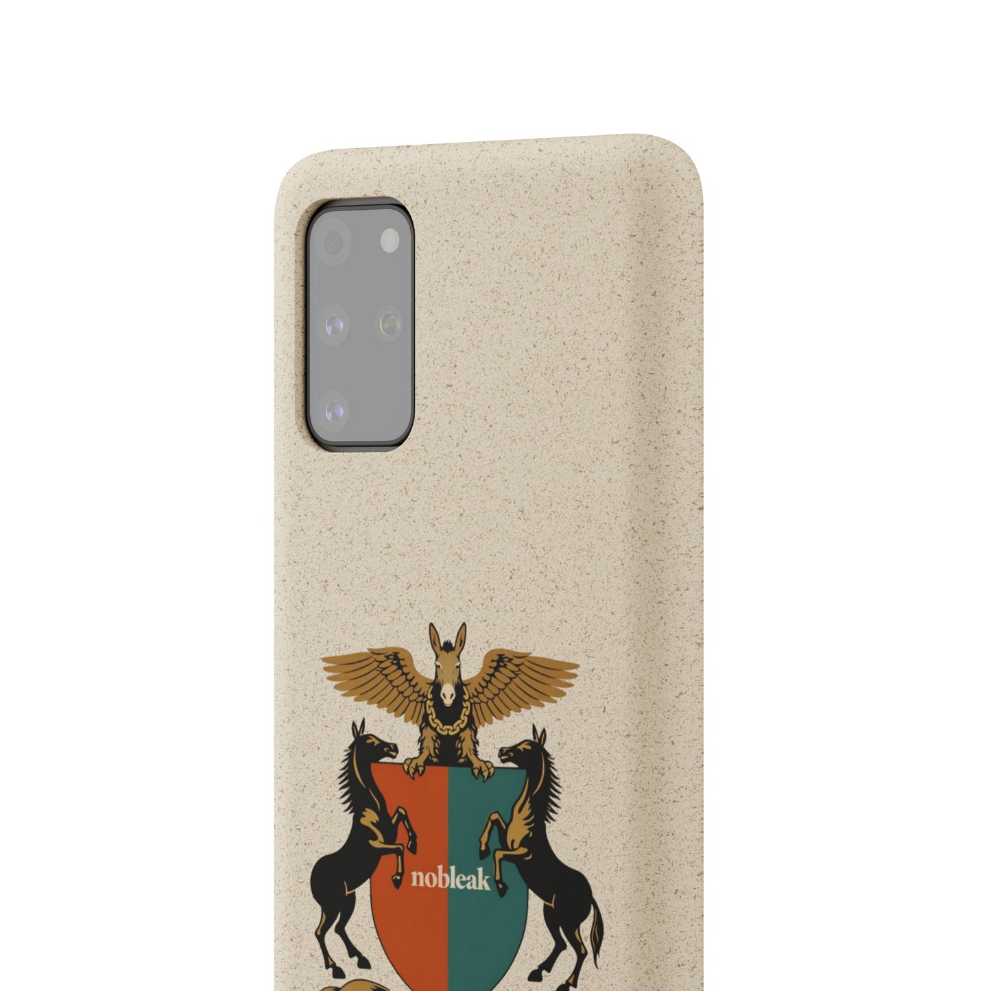 Biodegradable Phone Case — Vintage Coat of Arms Crest ("nobleak" & "Beautified by Accident")