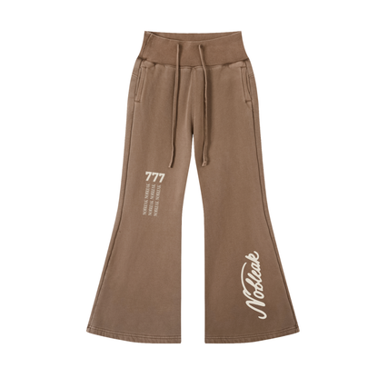 Vintage Washed Flared Fleece Pants