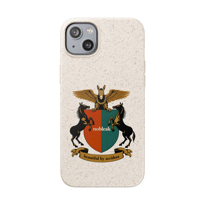 Biodegradable Phone Case — Vintage Coat of Arms Crest ("nobleak" & "Beautified by Accident")