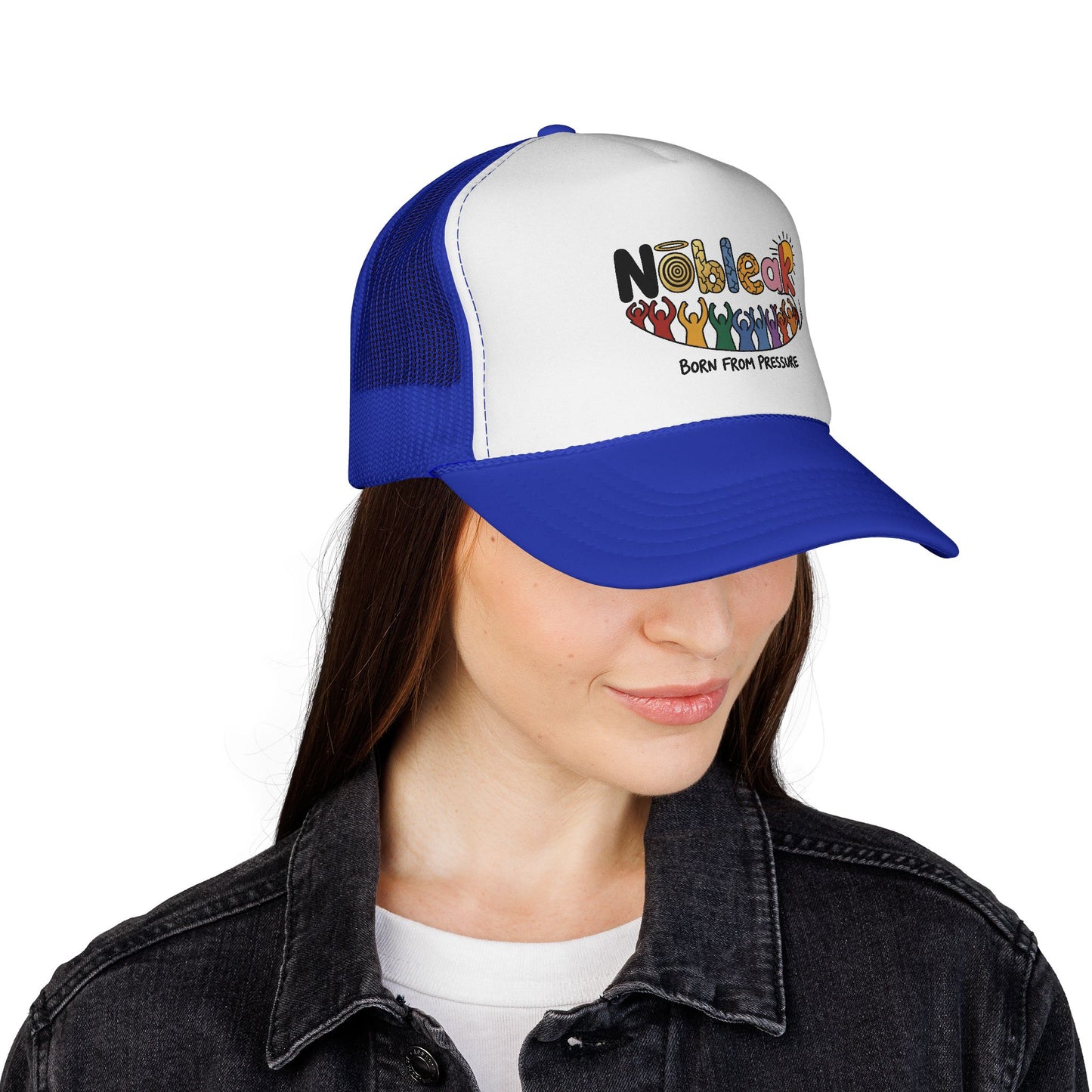 Nobleak 'Born From Pressure' Trucker Cap — Colorful Retro Graphic Hat