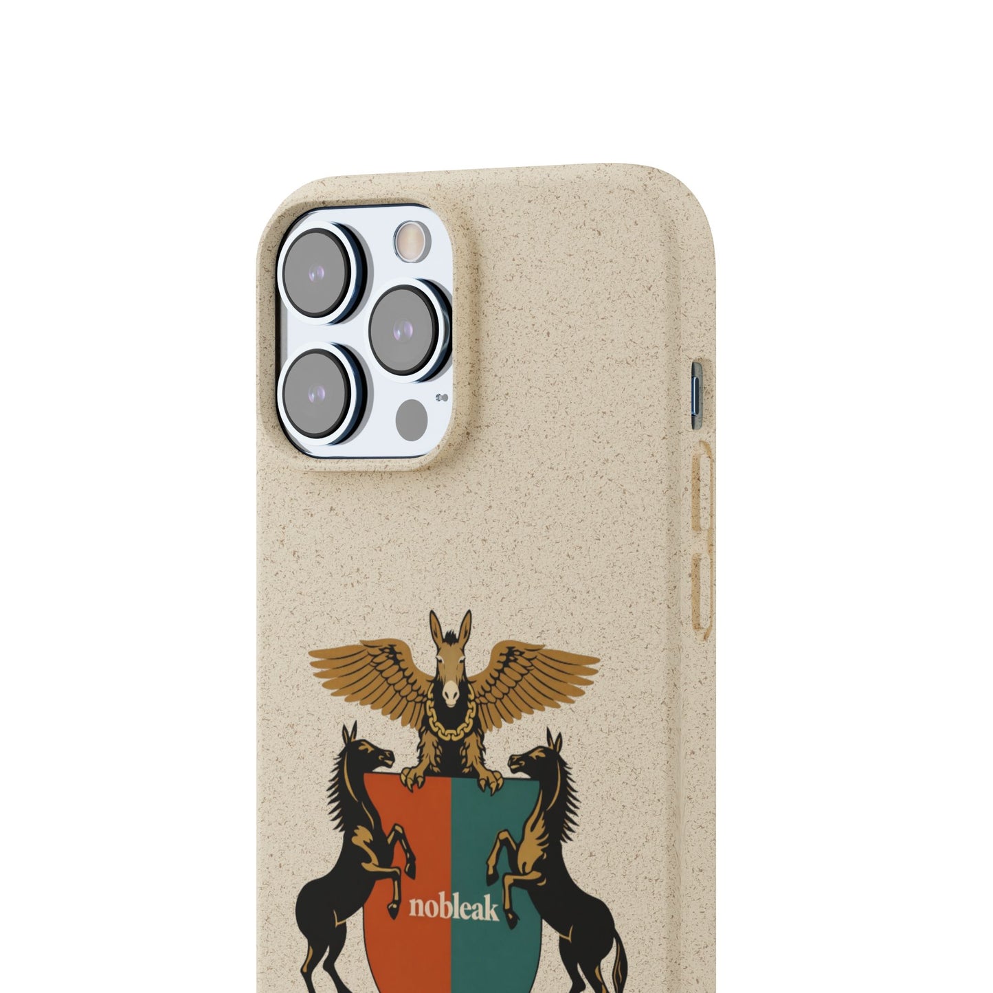 Biodegradable Phone Case — Vintage Coat of Arms Crest ("nobleak" & "Beautified by Accident")