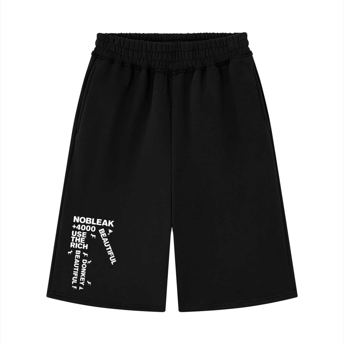 Unisex Raw Edge Fleece Essential Shorts