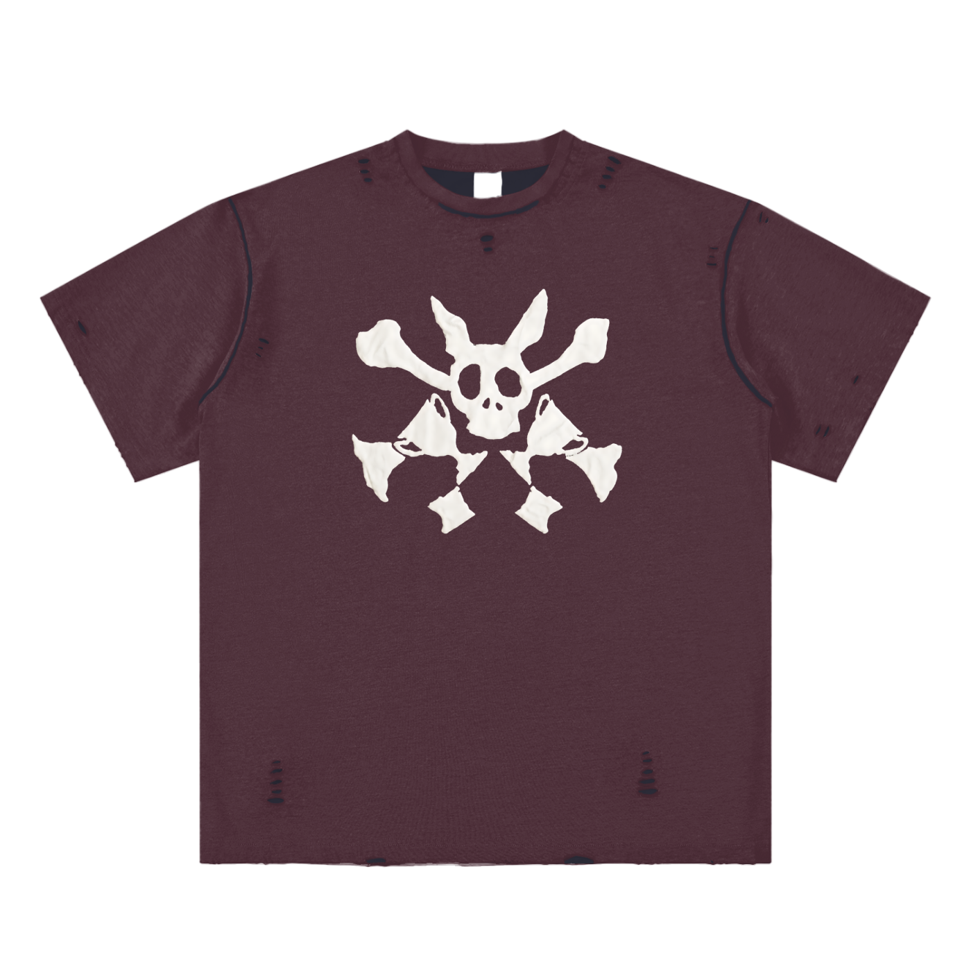 Hand-frayed Reversible T-shirt