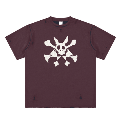 Hand-frayed Reversible T-shirt