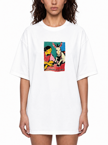 Unisex Heavyweight Vintage Washed Frayed Essential T-Shirt