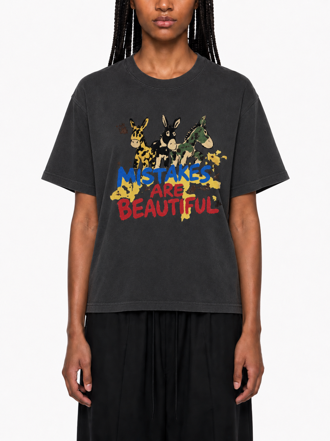 Unisex Vintage Wash Drop Shoulder Street T-shirt