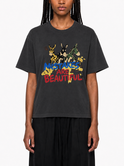 Unisex Vintage Wash Drop Shoulder Street T-shirt