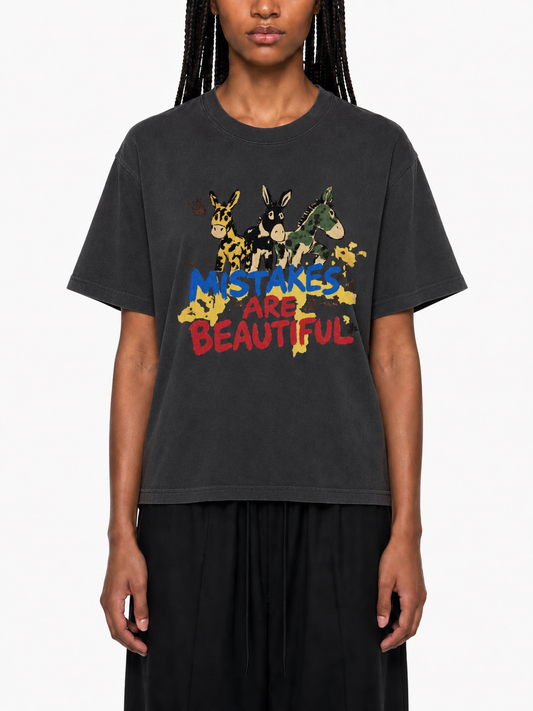 Unisex Vintage Wash Drop Shoulder Street T-shirt