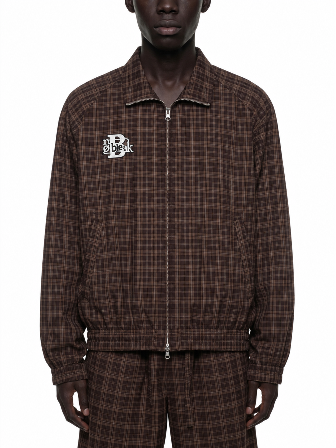 Unisex Plaid Full-Zip Track Jacket