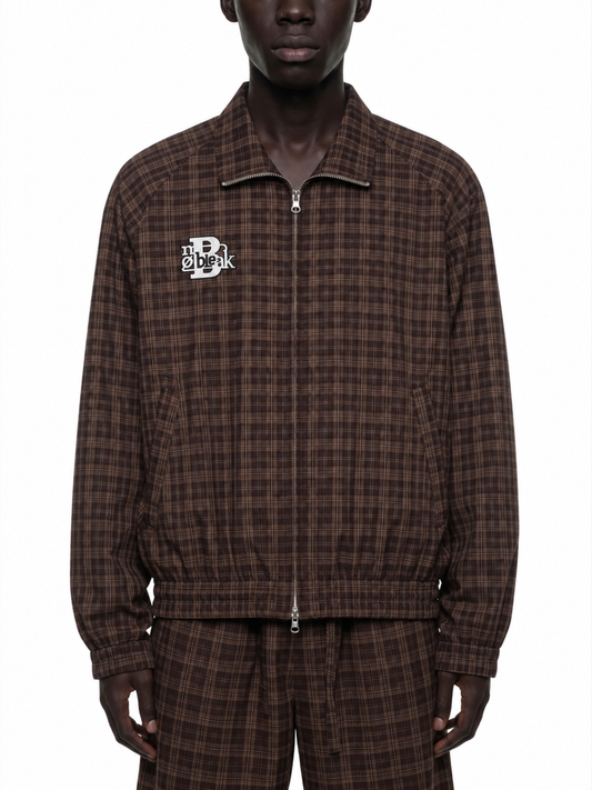 Unisex Plaid Full-Zip Track Jacket