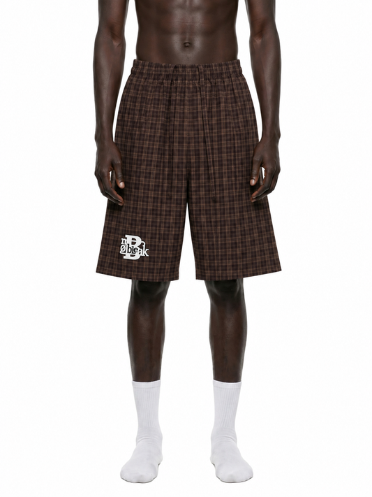 Unisex Plaid Wide Leg Shorts