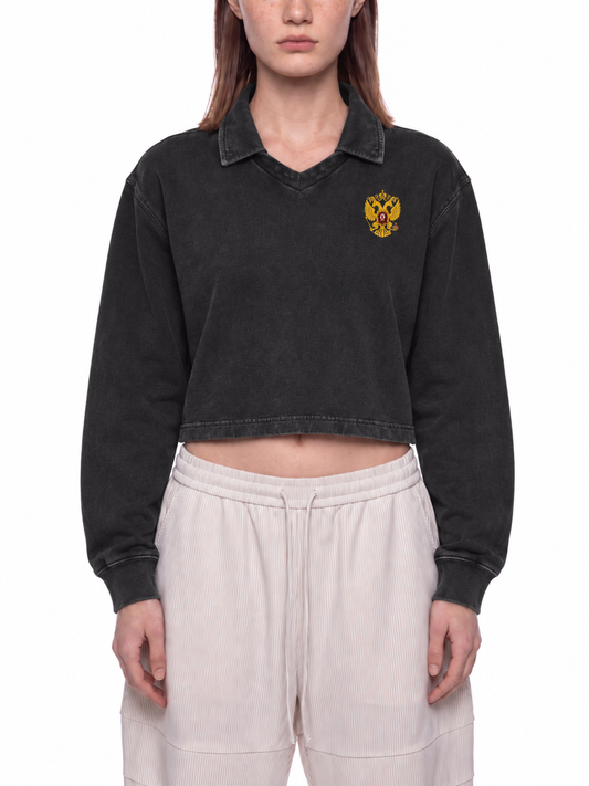 Women’s Vintage Wash Crop Essential Sweatshirt