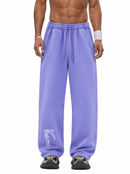 Unisex Vintage Wash Barrel Leg Fleece Sweatpants