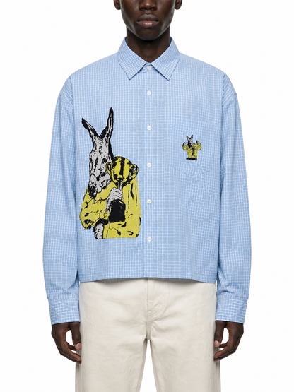Men's Boxy Plaid Long Sleeve Statement Shirt