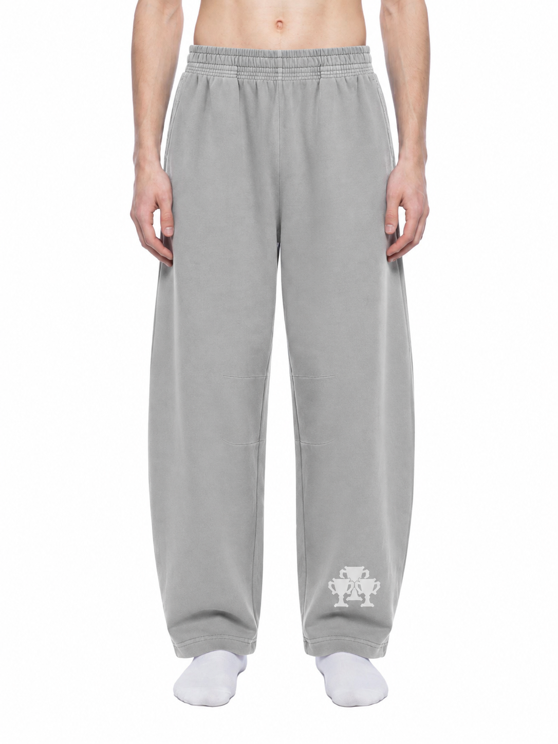 Men's Essential Washed Barrel Leg Sweatpants