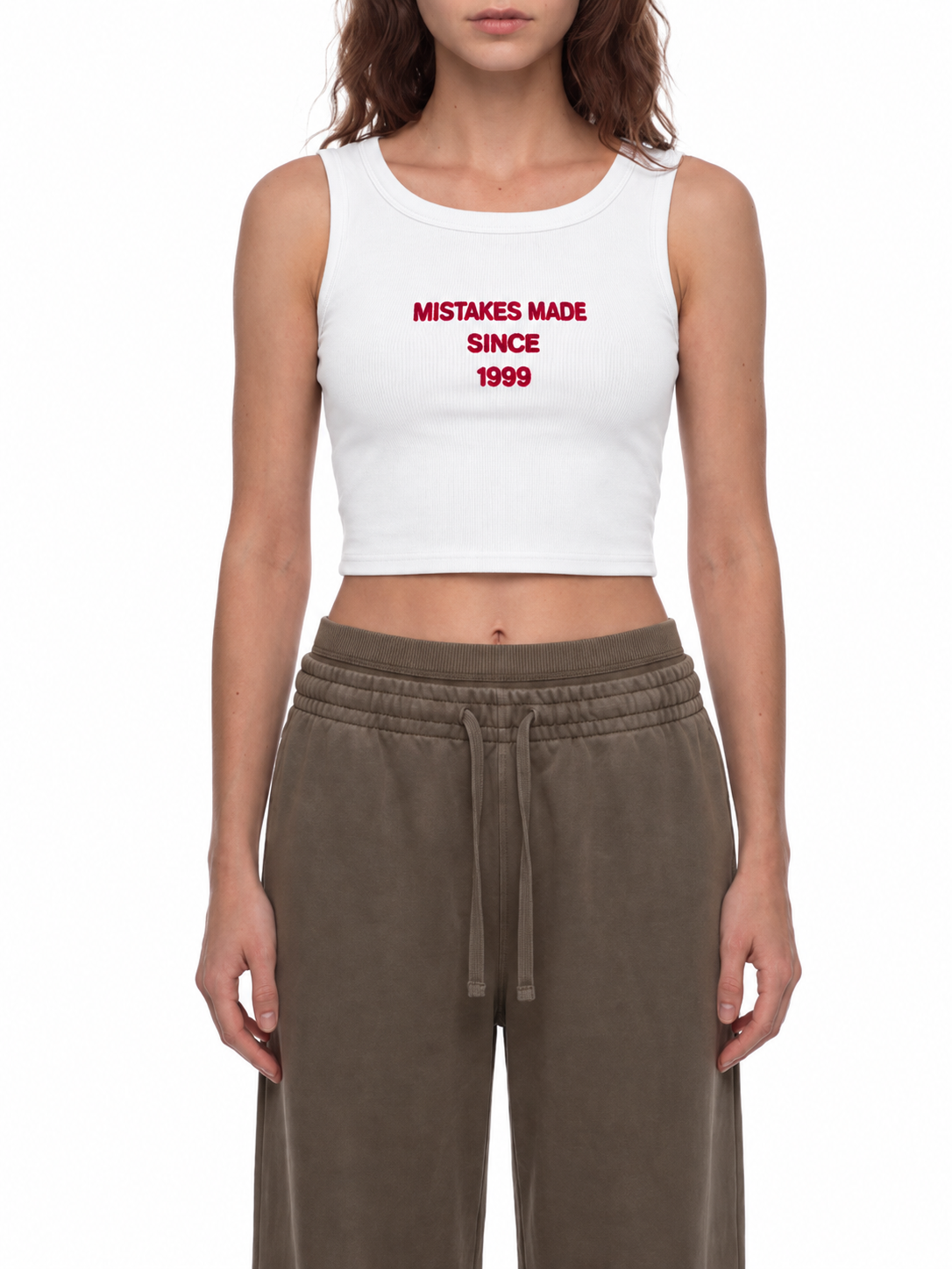 Women's Tight Crewneck Crop Essential Tank Top