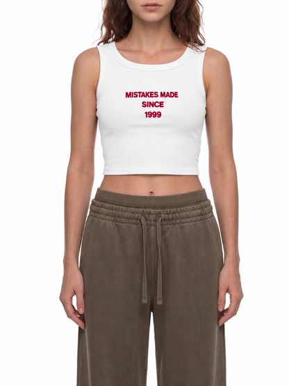 Women's Tight Crewneck Crop Essential Tank Top