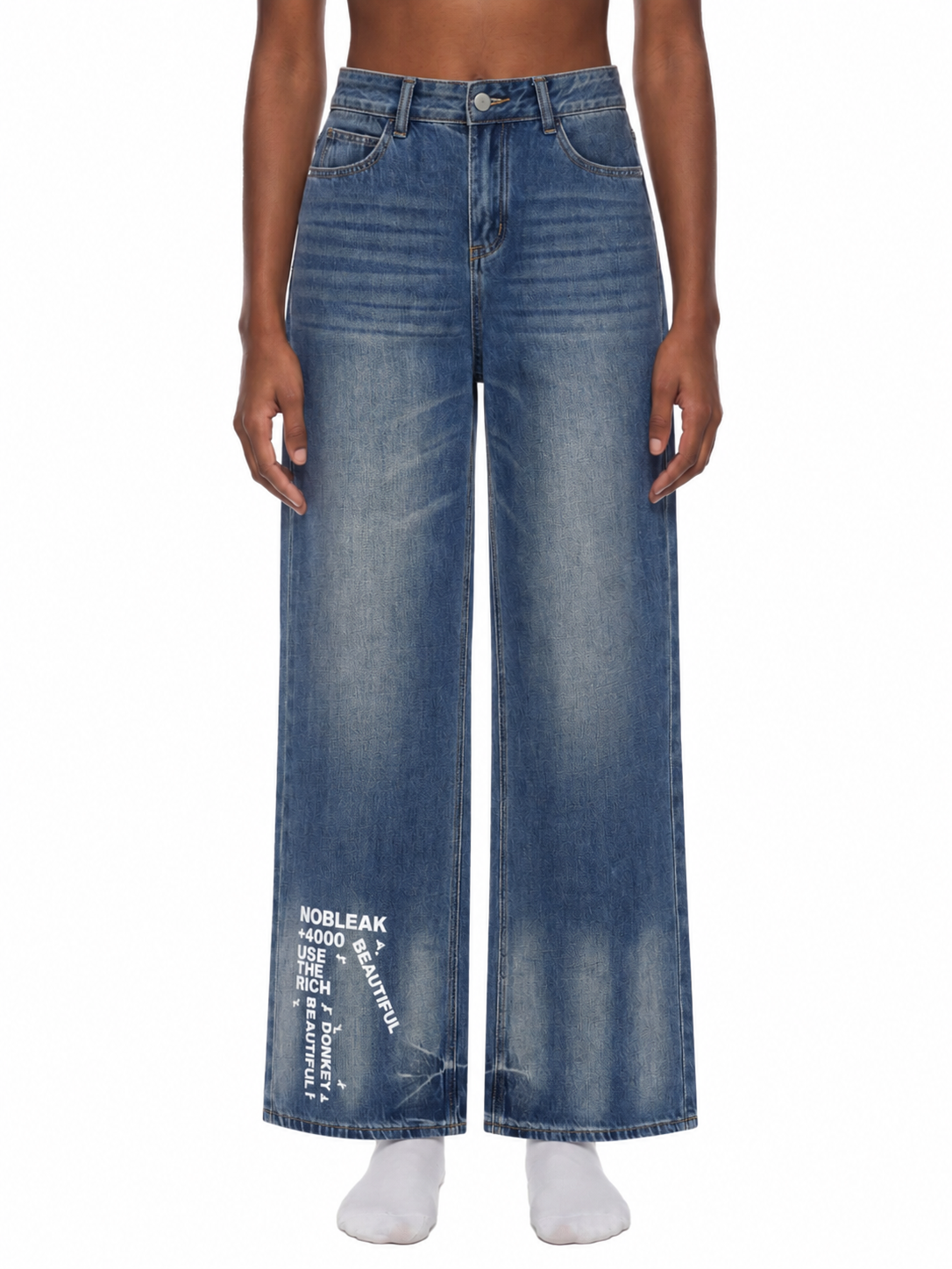 Women’s Vintage Wash Wide Essential Leg Jeans