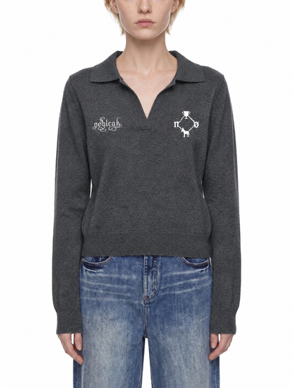 Women’s Collared Pullover Knit Sweater